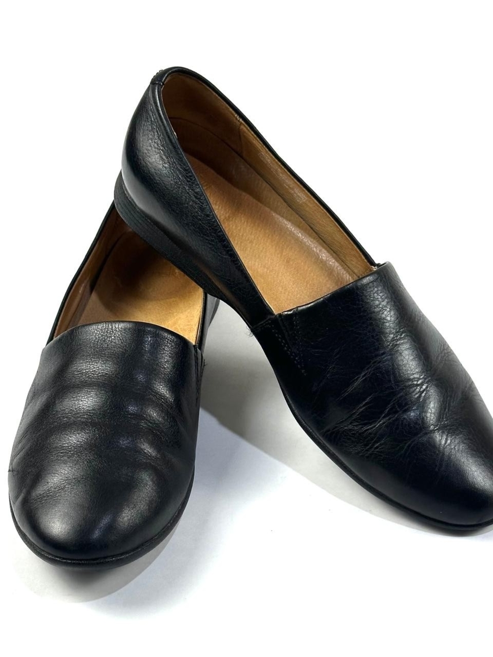 Dansko Larisa Black Leather Slip On Loafers Comfort Shoes Womens Size 39 8.5-9